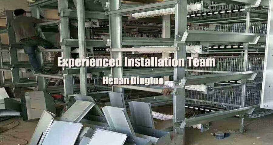 install h type layer chicken cage in hubei (2)